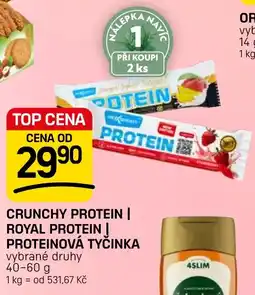 Flop Crunchy Protein Royal Protein Proteinová tycinka nabídka