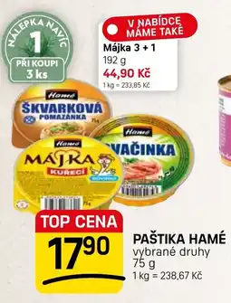 Flop Paštika hamé nabídka