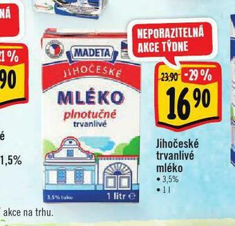 Albert Trvanlivé mléko 3,5% nabídka