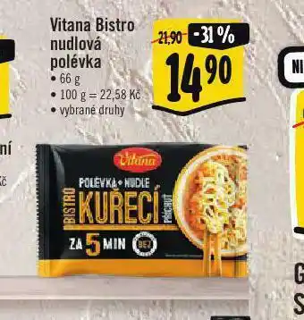 Albert Vitana bistro nudlová polévka nabídka