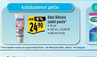 Albert Odol dětská zubní pasta nabídka