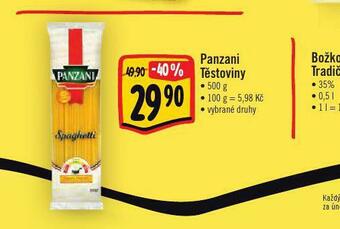 Albert Panzani těstoviny nabídka
