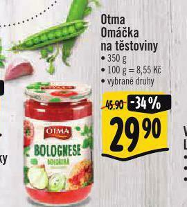 Albert Otma omáčka na těstoviny nabídka