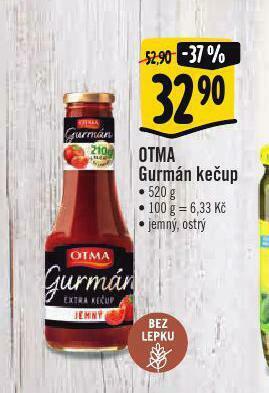 Albert Otma gurmán kečup nabídka
