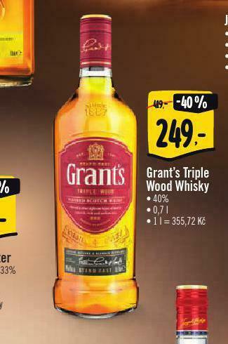 Albert Grant's triple wood whisky nabídka