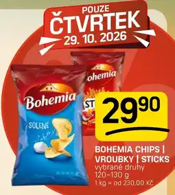 Flop Bohemia chips | vroubky | sticks nabídka