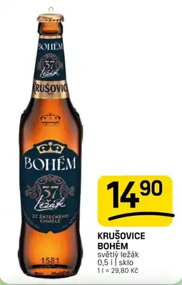 Flop Krušovice Bohém světlý ležák nabídka