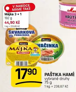 Flop Paštika hamé nabídka