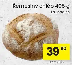 Kubík potraviny La Lorraine řemeslný chléb nabídka