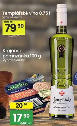 Kubík potraviny Templářské víno nabídka