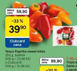 Tesco Tesco Paprika sweet bites, 250 g, balená nabídka