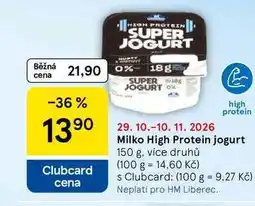 Tesco Milko High Protein jogurt, 150 g, více druhů nabídka