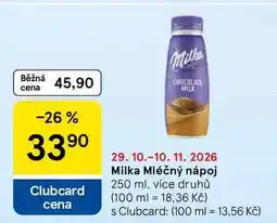 Tesco Milka Mléčný nápoj, 250 ml, více druhů nabídka