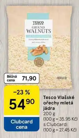Tesco Tesco Vlašské ořechy mletá jádra nabídka