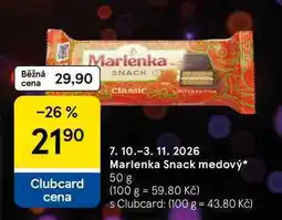Tesco Marlenka Snack medový nabídka