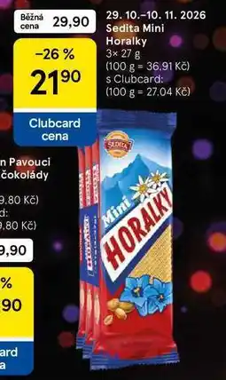 Tesco Sedita Mini Horalky, 3× nabídka
