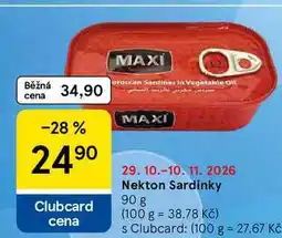 Tesco Nekton Sardinky nabídka