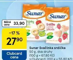 Tesco Sunar Svačinka srdíčka nabídka