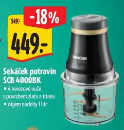 Albert Sencor sekáček potravin scb 4000bk nabídka