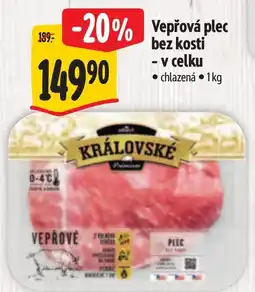 Albert Vepřová plec bez kosti - v celku nabídka