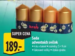 Albert krab adventních svíček nabídka