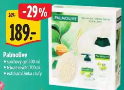 Albert Palmolive sprchový gel tekuté mýdlo exfoliační žínka z lufy nabídka