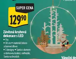 Albert Závesná kruhová dekorace s LED nabídka