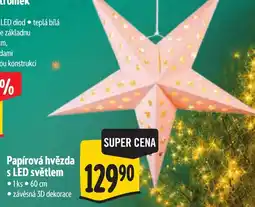 Albert Papírová hvězda s LED světlem nabídka