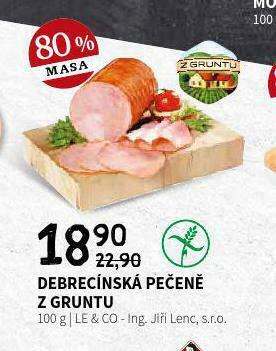 Terno Debrecínská pečeně nabídka