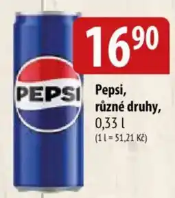 Bala Pepsi, různé druhy nabídka
