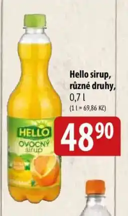 Bala Hello ovocný sirup nabídka