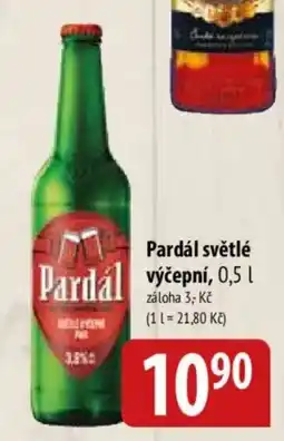Bala Pardál světlé výčepní nabídka