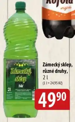 Bala Zámecký sklep nabídka