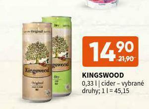 Terno Kingswood cider nabídka