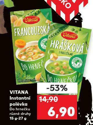 Kaufland Vitana instantní polévka nabídka