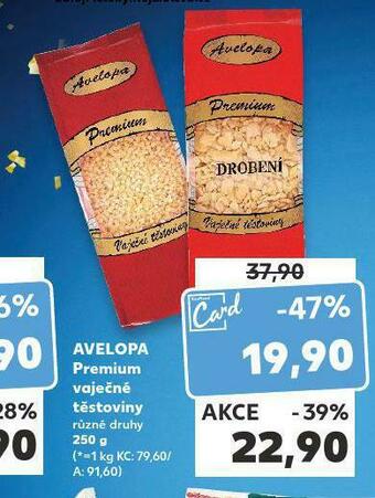 Kaufland Avelopa vaječné těstoviny nabídka