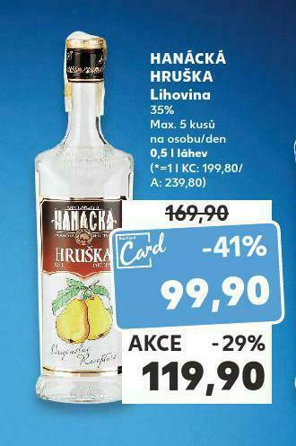 Kaufland Hanácká hruška nabídka