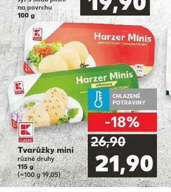Kaufland Tvarůžky mini nabídka