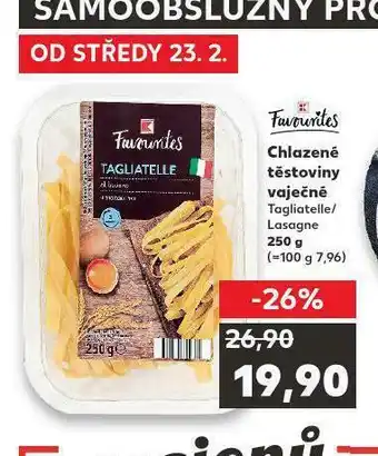Kaufland Chlazené těstoviny nabídka