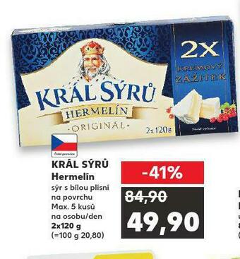 Kaufland Král sýrů hermelín nabídka