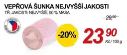 ZEMAN Vepřová šunka nejvyšší jakosti nabídka