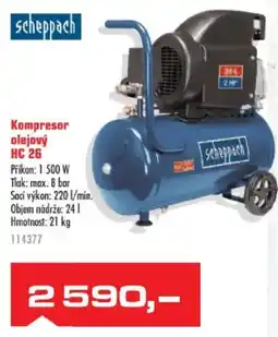 Uni Hobby scheppach kompresor olejový hc 26 nabídka