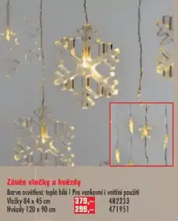 Uni Hobby Závěs vločky a hvězdy nabídka