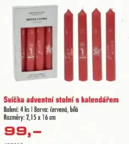 Uni Hobby Svíčka adventní stolní s kalendářem nabídka