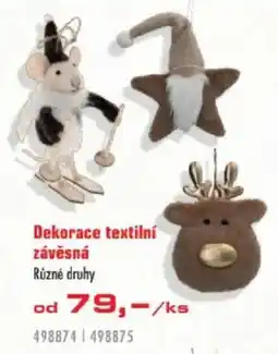 Uni Hobby Dekorace textilní závěsná nabídka
