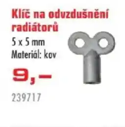 Uni Hobby Klíč na odvzdušnění radiátorů nabídka