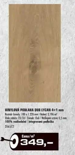 Uni Hobby Vinylová podlaha dub lycan 4+1 mm nabídka
