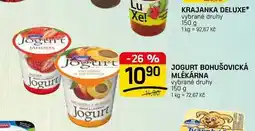 Flop JOGURT BOHUŠOVICKÁ 1090 MLÉKÁRNA vybrané druhy 150 g nabídka