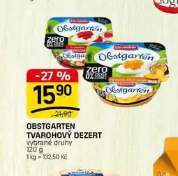 Flop OBSTGARTEN TVAROHOVÝ DEZERT vybrané druhy nabídka