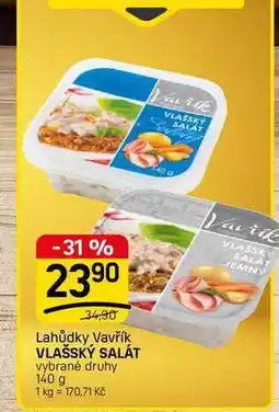 Flop VLAŠSKÝ SALÁT vybrané druhy nabídka